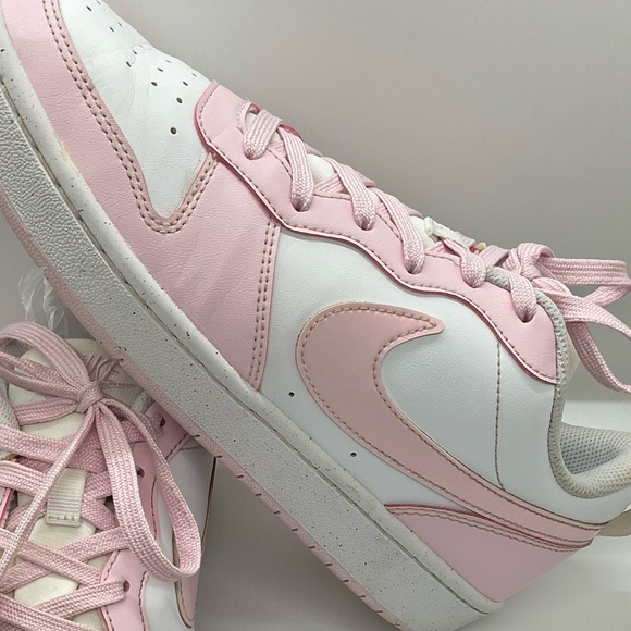 Nike Court Borough Low Recraft Big Kids Sneakers YOUTH 7Y WOMENS 8.5 PINK/WHITE - Picture 7 of 12